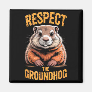 Íman Respeite O Groundhog Piada Divertida Punxsutawney