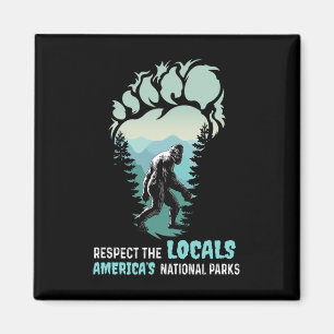 Íman Respeite os Locais Pé Grande Sasquatch Parque Naci