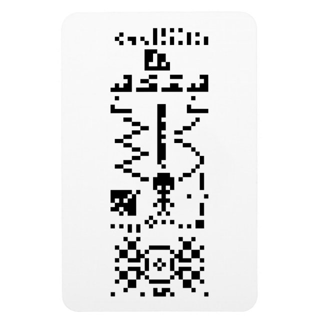 Íman Resposta de Mensagem Binária Arecibo (Vertical)
