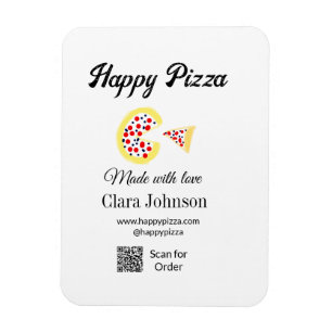 Íman Restaurante de pizza café pizzaria digitalize códi