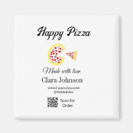 Íman Restaurante de pizza café pizzaria digitalize códi