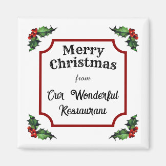 Íman Restaurante Personalizado Feliz Natal