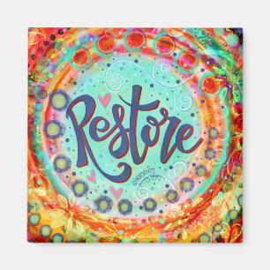 Íman "Restaurar" UMA PALAVRA Inspirivity Magnet