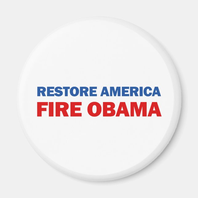 Íman Restaure America Fire Obama (Frente)
