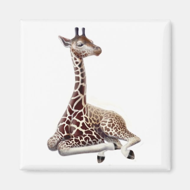 Íman Resting Giraffe Magnet (Frente)