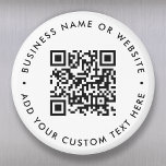 Íman Resumo Simples e Limpo do Código QR<br><div class="desc">Um simples modelo de ímã de código QR branco personalizado num estilo minimalista moderno que pode ser facilmente atualizado com o seu código QR,  nome comercial ou Web site e texto personalizado,  por exemplo. digitalize-me para...  #QRcode #magnet #business</div>