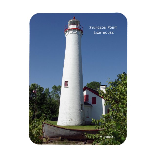 Íman retangular de farol Sturgeon Point (Vertical)
