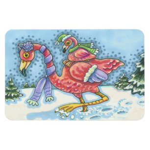 Íman Retângulo PROFUNDO do ÍMÃ do NATAL da NEVE do