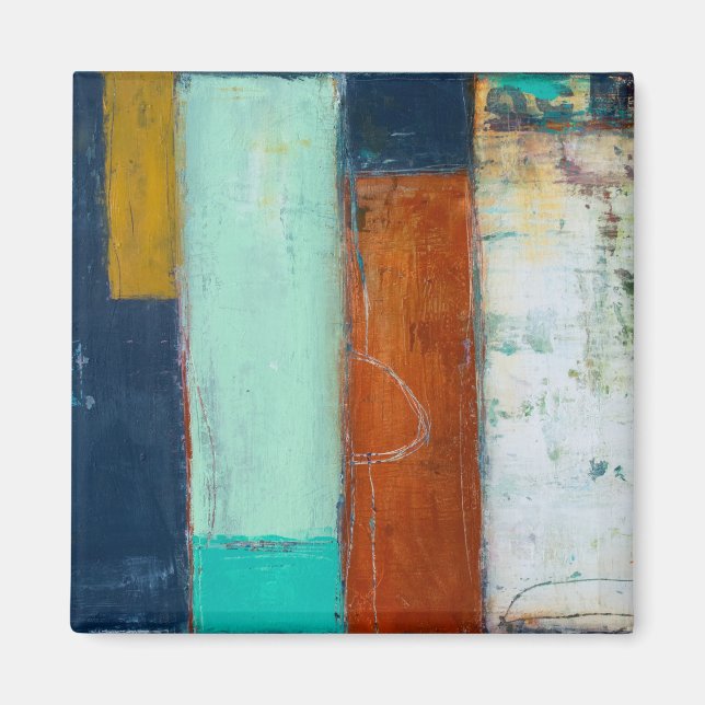 Íman Retângulos abstrato (Frente)