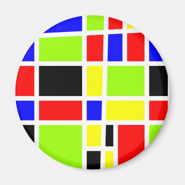 Íman Retângulos Coloridos (Frente)