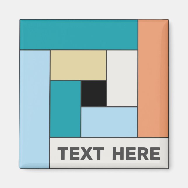 Íman Retângulos geométricos (ver10) com qualquer ímã de (Frente)