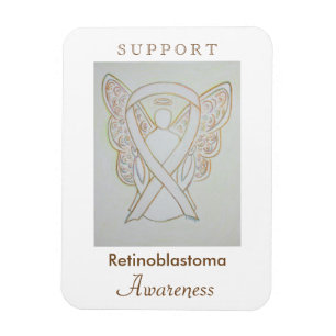 Íman Retinoblastoma Branco Sensibilização Fita Anjo Mag