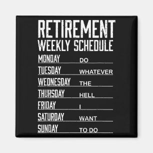 Íman Retirada Semanal Agendamento Engraçado Aposentado