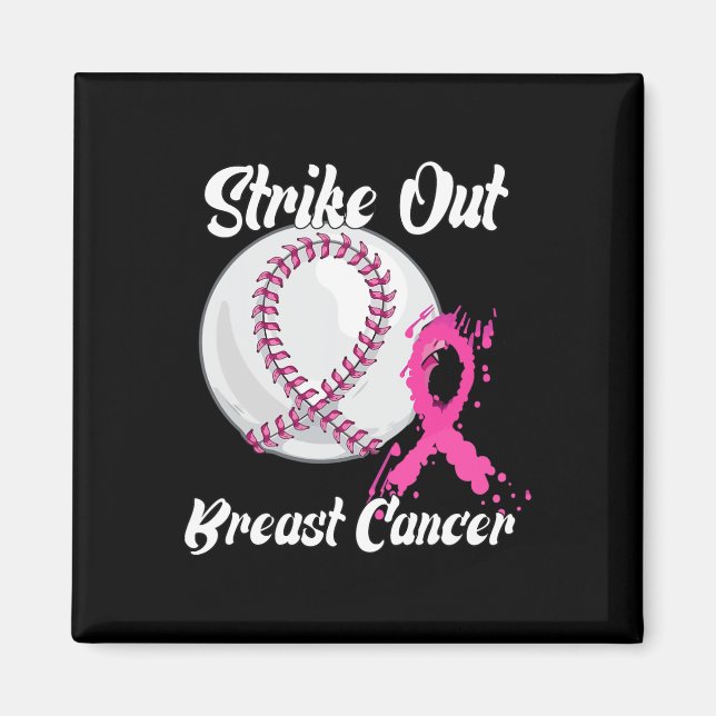 Íman Retirar o Cancer de Mama Baseball Combater a Consc (Frente)