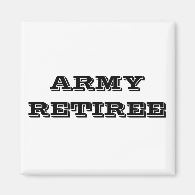 Íman Retiree do Exército do Magnet (Frente)