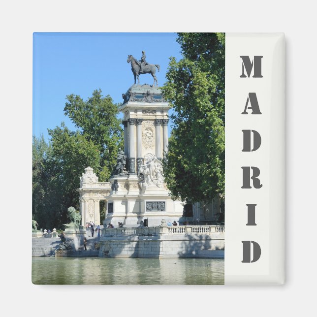 Íman Retiro Park, Madrid, Espanha Magnet (Frente)