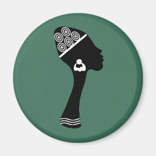 Íman retrato abstrato de mulher afro-americana