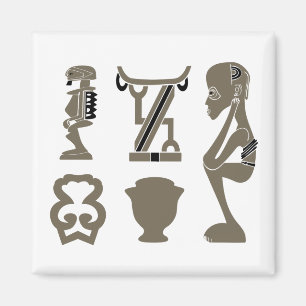 Íman retrato abstrato tribal africano