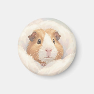 Íman Retrato Adorável de um Porquinho-da-índia Fofo