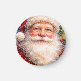 Íman Retrato Alegre do Papai Noel de Natal