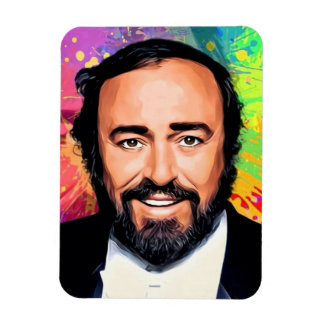 Íman Retrato Colorido Luciano Pavarotti
