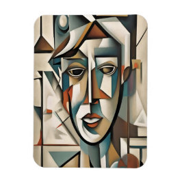 Íman Retrato Cubista Moderno - Abstrato Art