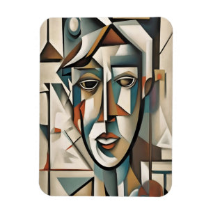 Íman Retrato Cubista Moderno - Abstrato Art