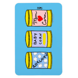 Íman Retrato da família Engraçado Corny Cartoon Mãe Pai