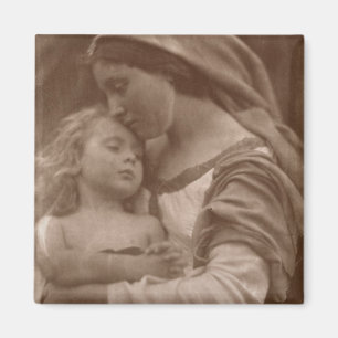 Íman Retrato da mãe e da criança (foto do sepia)