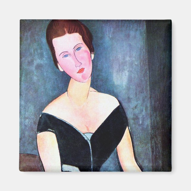 Íman Retrato da Mulher, Modigliani (Frente)