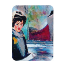 Retrato da Mulher Vintage com fundo de Abstrato