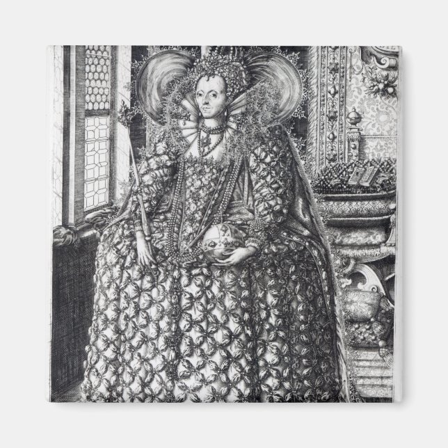 Íman Retrato da Rainha Elizabeth I (Frente)