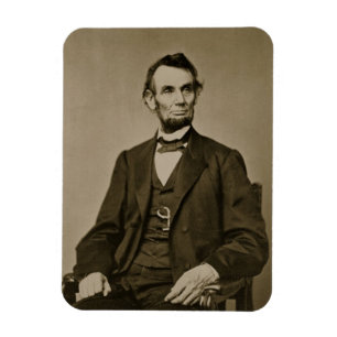 Íman Retrato de Abraham Lincoln (1809-65) (foto de b/w)