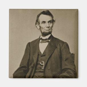 Íman Retrato de Abraham Lincoln (1809-65) (foto de b/w)