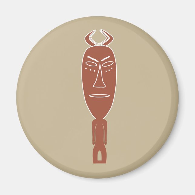 Íman retrato de abstrato africano (Frente)