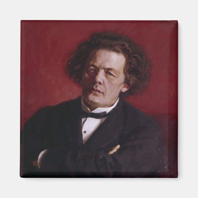 Íman Retrato de Anton Grigoryevich Rubinstein, 1881 (Frente)