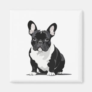 Íman Retrato de Arte Gráfica do Bulldog Francês