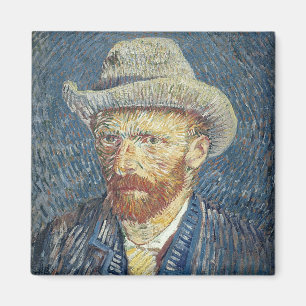 Íman Retrato de auto de Vincent van Gogh com chapéu