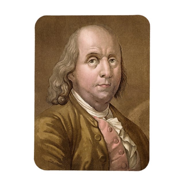 Íman Retrato de Benjamin Franklin (1706-1790), de Le (Vertical)