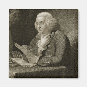 Íman Retrato de Benjamin Franklin, gravado por Thomas
