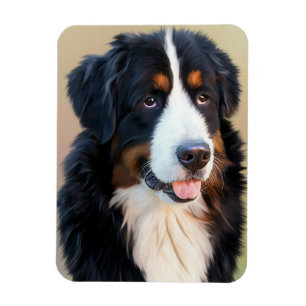 Íman Retrato de Cachorro da Montanha Bernese