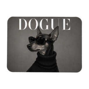Íman Retrato de Cachorro de Luxo Pinscher Miniatura Fle