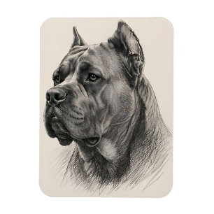 Íman Retrato de Cão em Desenho a Lápis Clássico Cane Co