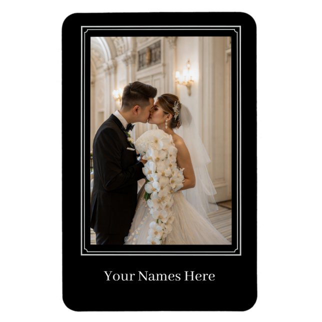 Íman Retrato de Casamento Personalizado  (Vertical)