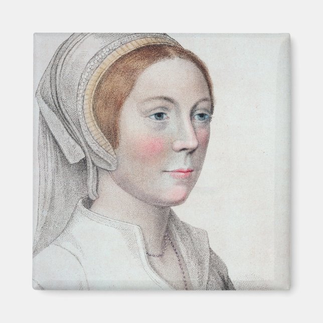 Íman Retrato de Catherine Howard (1520-42) gravado por (Frente)