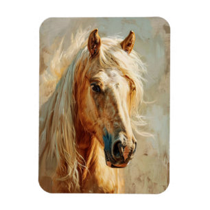 Íman Retrato de Cavalo Palomino Flexível