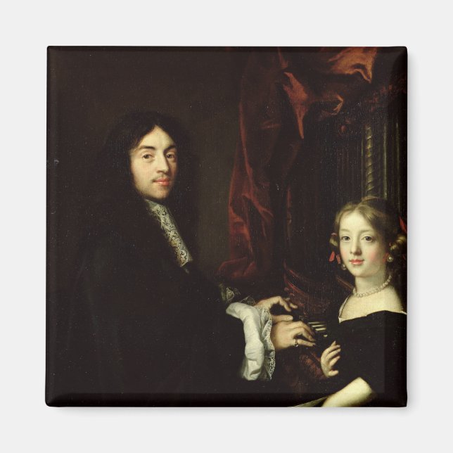 Íman Retrato de Charles Couperin e a Filha (Frente)
