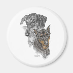 Íman Retrato de Dois Dobermans
