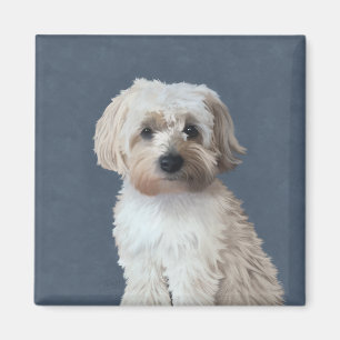 Íman retrato de estimação de cachorro Shorkie 