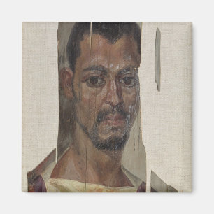 Íman Retrato de Fayum (cera do encaustic na madeira)